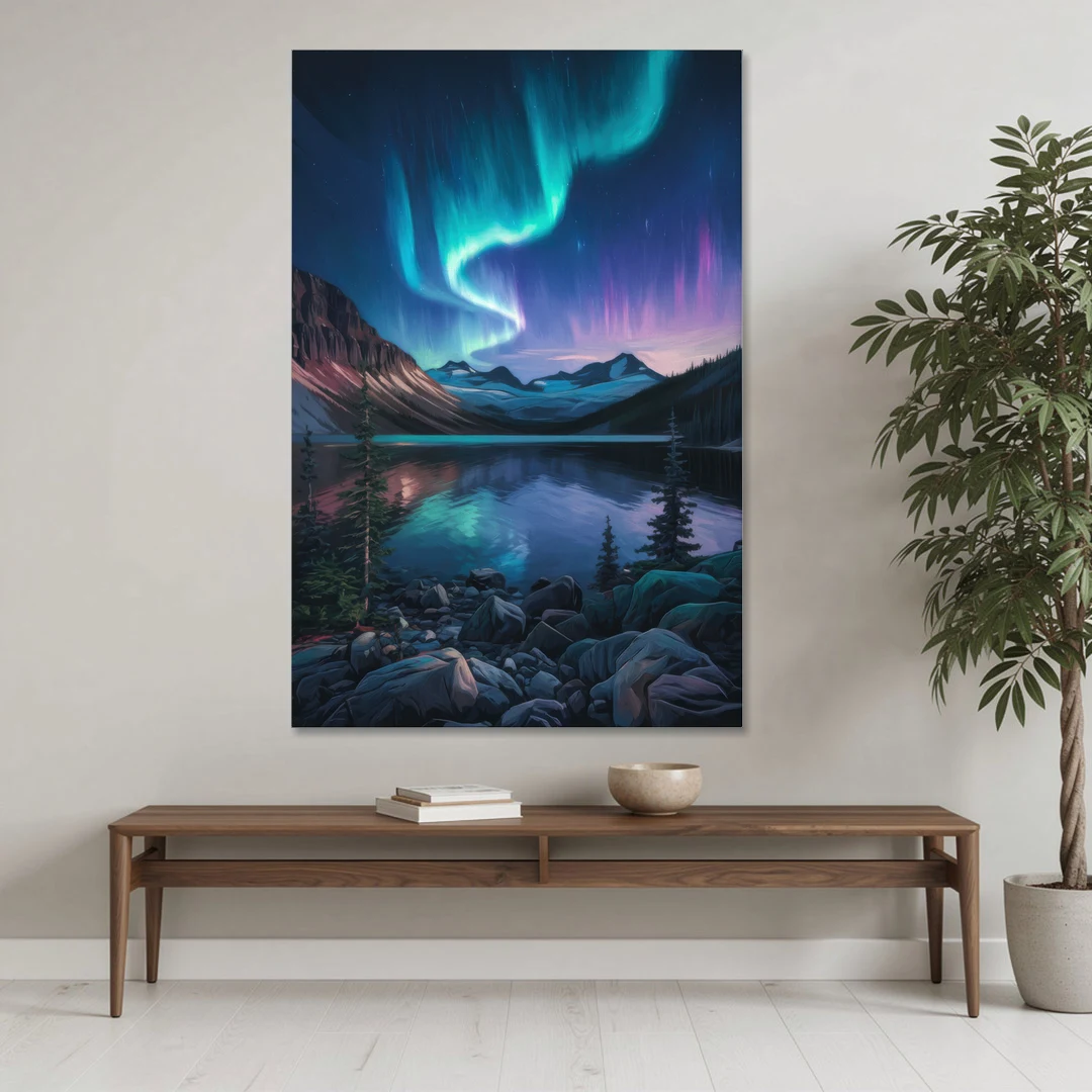 Aurora Northern Lights - Canvas Wall Art - Coffee Table - 40x60