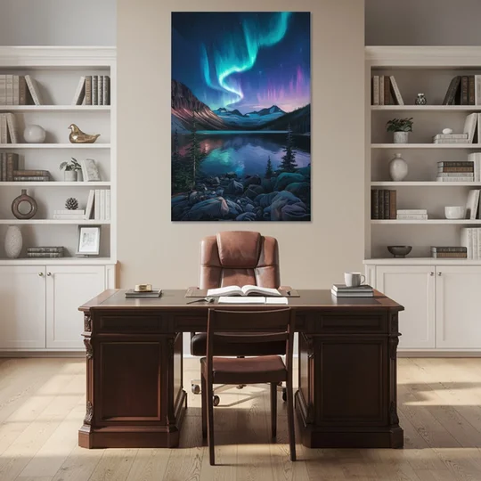 Aurora Northern Lights - Canvas Wall Art - Office - 40x60