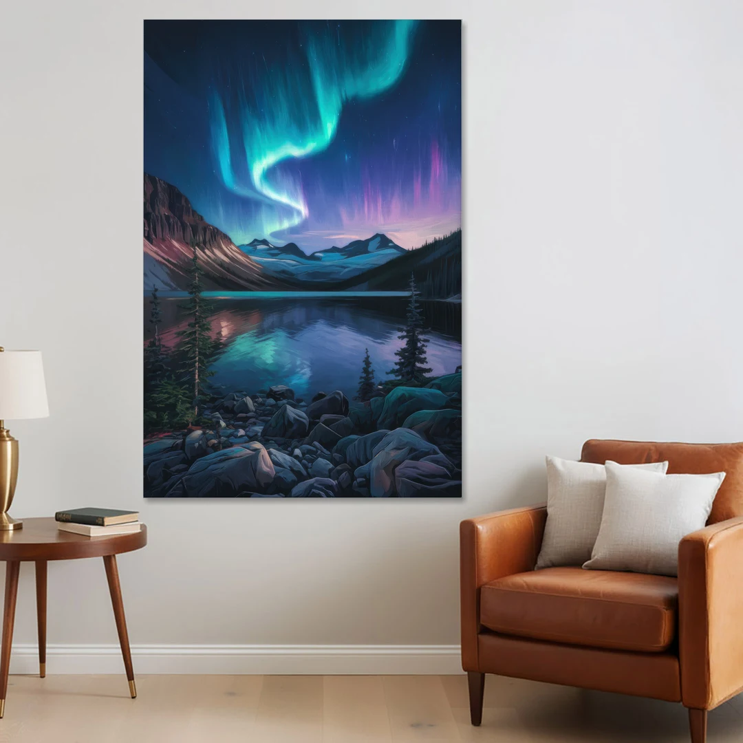 Aurora Northern Lights - Canvas Wall Art - Sofa - 40x60