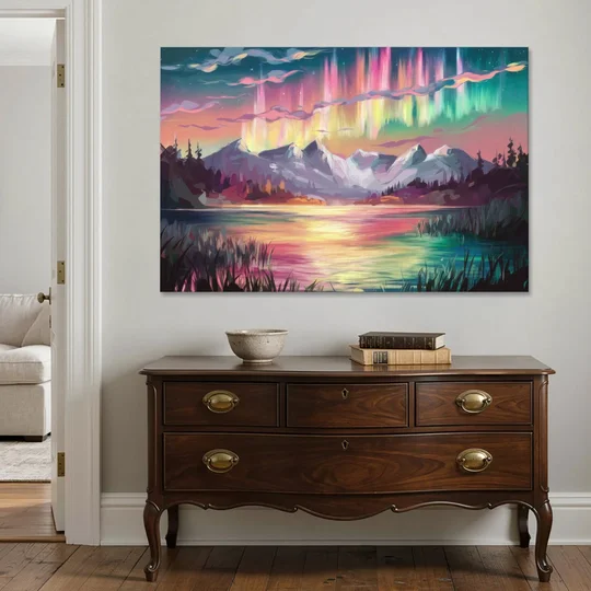 Aurora Sunset Glow - Canvas Wall Art - Coffee Table - 60x40