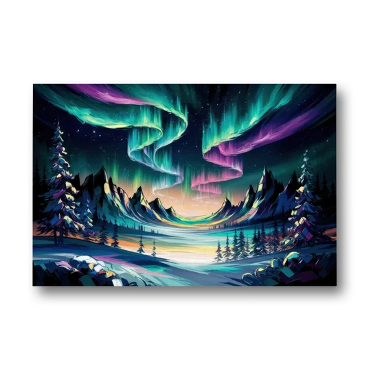 Aurora Vibrant Skies - Canvas Wall Art - Front