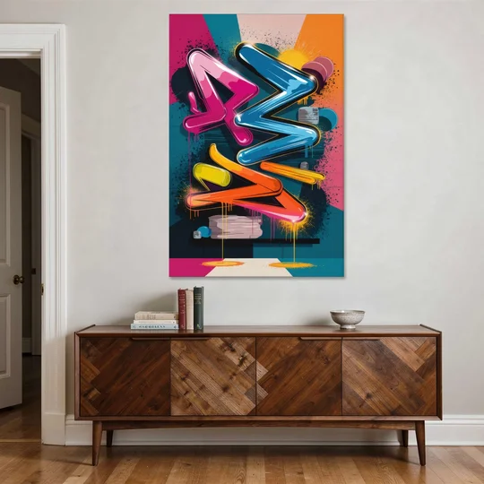 Austin Artistic Graffiti - Canvas Wall Art - Coffee Table - 40x60