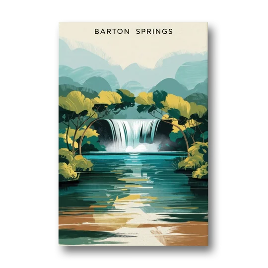 Austin Barton Springs Serenity - Canvas Wall Art - Front