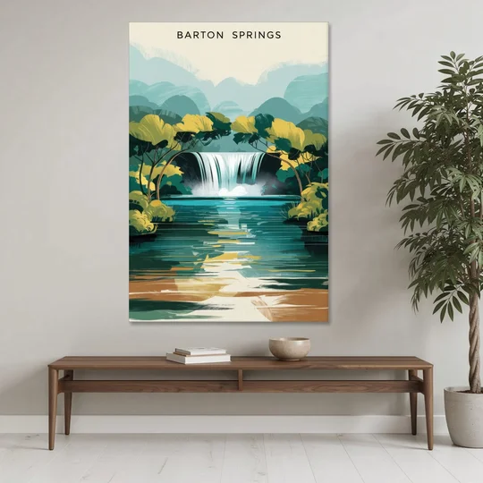 Austin Barton Springs Serenity - Canvas Wall Art - Coffee Table - 40x60