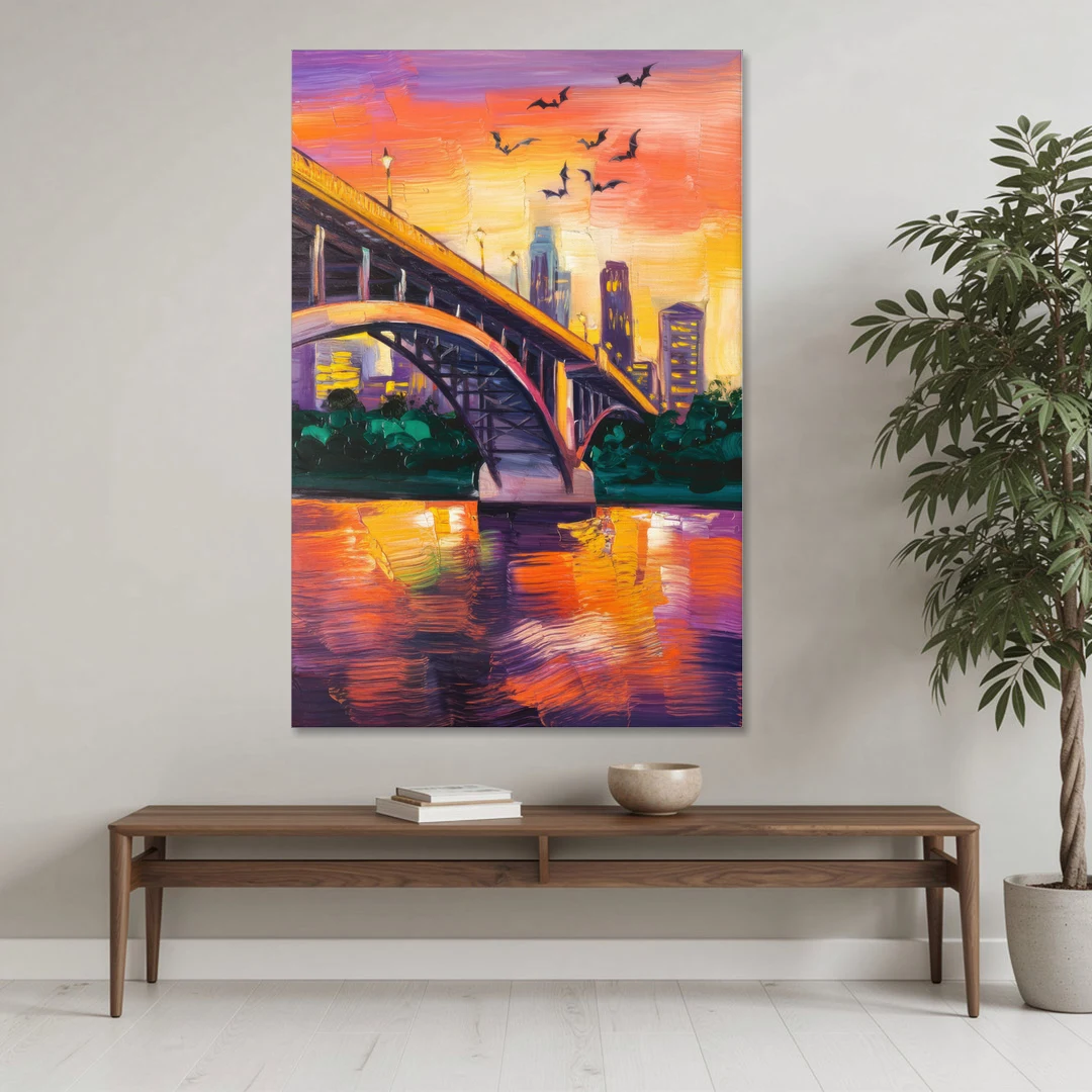 Austin Congress Avenue Bridge - Canvas Wall Art - Coffee Table - 40x60