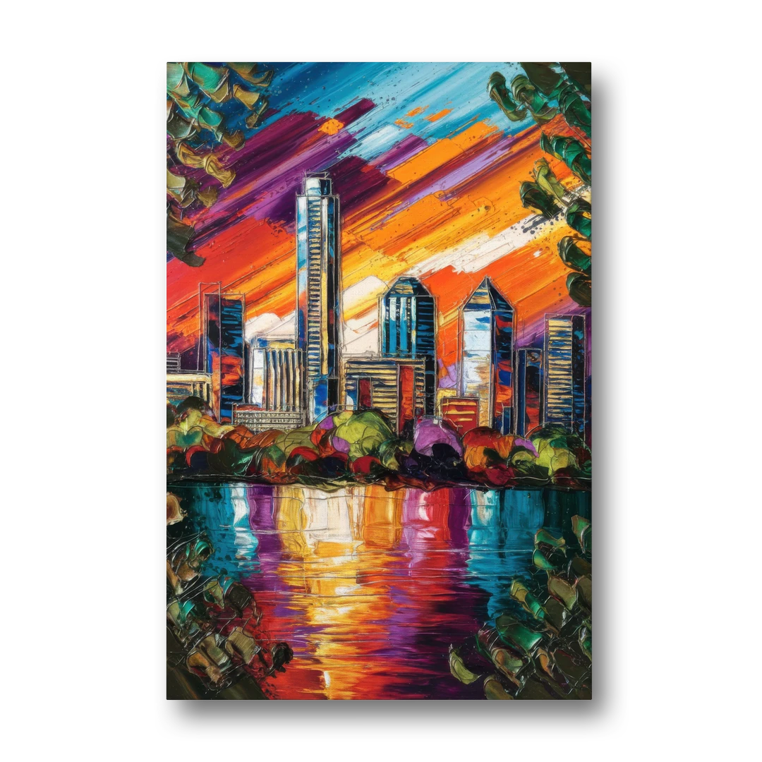 Austin Downtown Vibes - Canvas Wall Art - Front