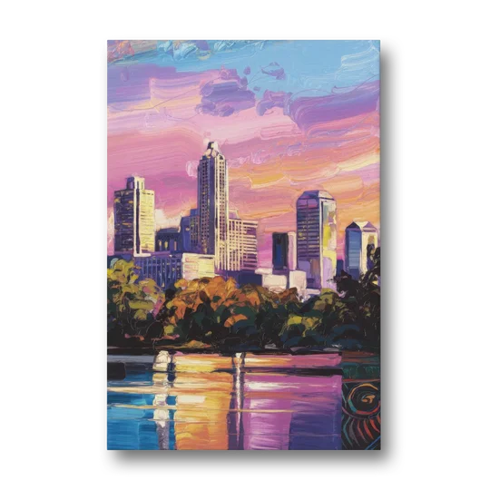Austin East Side Murals - Canvas Wall Art - Front