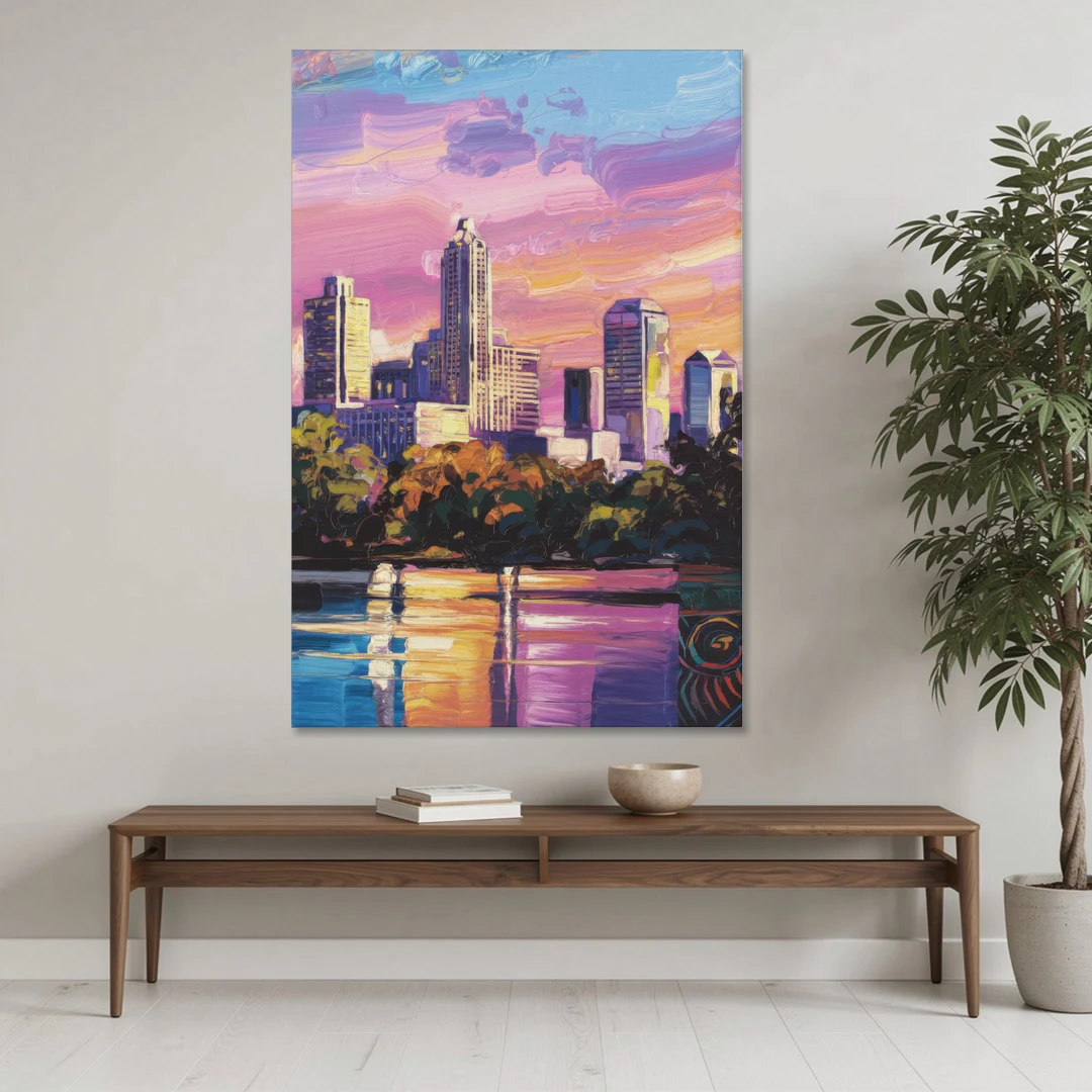 Austin East Side Murals - Canvas Wall Art - Coffee Table - 40x60