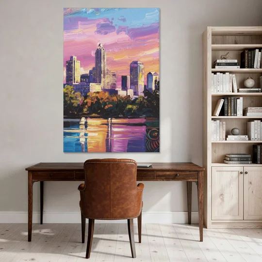 Austin East Side Murals - Canvas Wall Art - Office - 40x60