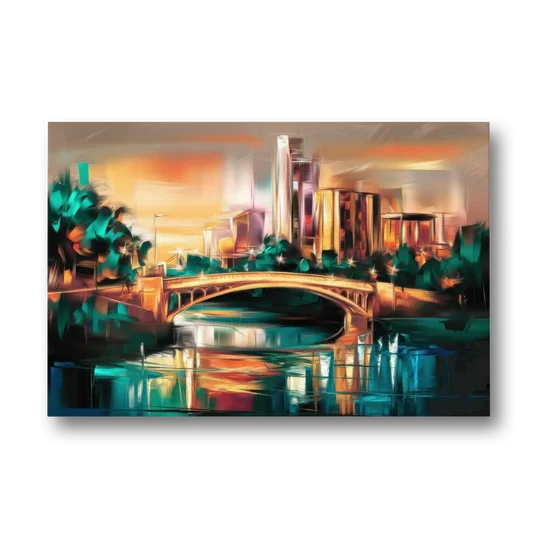 Austin Lamar Boulevard Magic - Canvas Wall Art - Front