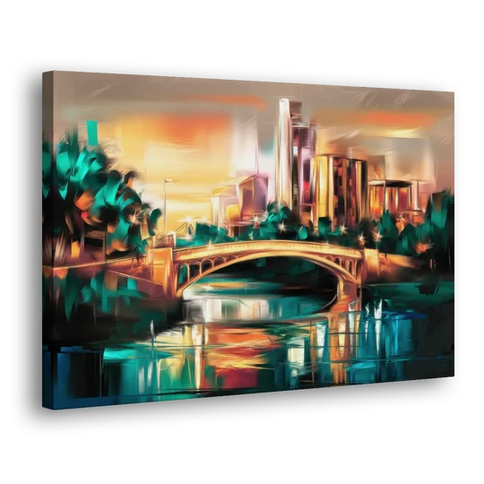 Austin Lamar Boulevard Magic - Canvas Wall Art - Side