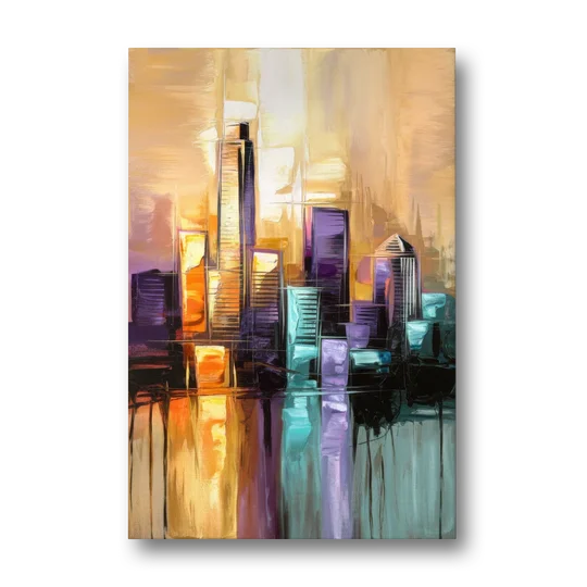 Austin Moody Cityscape - Canvas Wall Art - Front
