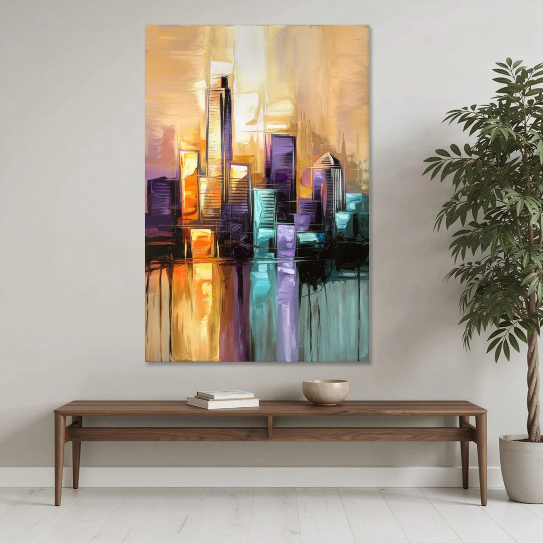 Austin Moody Cityscape - Canvas Wall Art - Coffee Table - 40x60