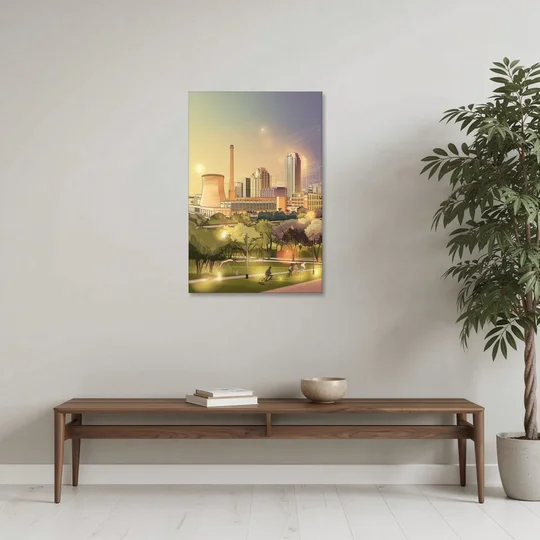 Austin Seaholm District - Canvas Wall Art - Coffee Table - 24x36