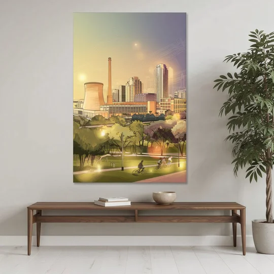 Austin Seaholm District - Canvas Wall Art - Coffee Table - 40x60