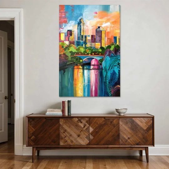 Austin Street Art Culture - Canvas Wall Art - Coffee Table - 40x60