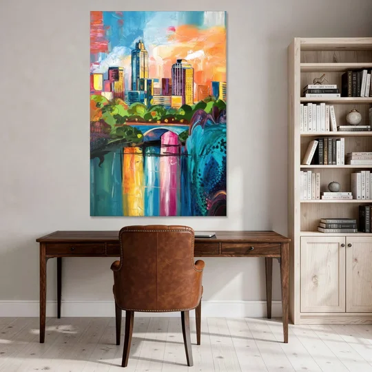 Austin Street Art Culture - Canvas Wall Art - Office - 40x60