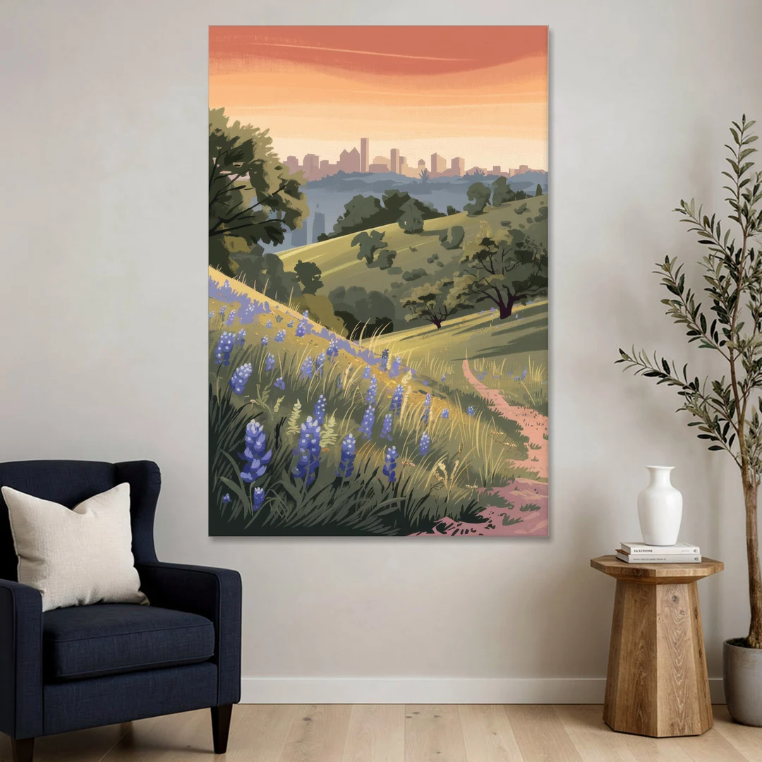 Austin Texas Hill Country - Canvas Wall Art - Sofa - 40x60
