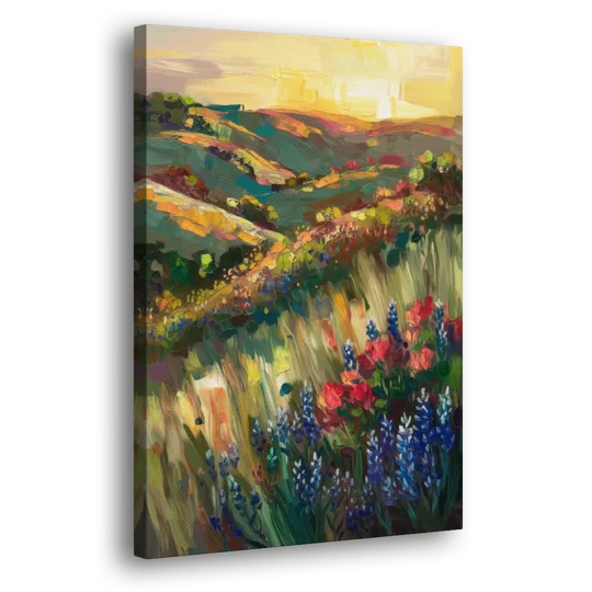 Austin Texas Hill Country Landscape - Canvas Wall Art - Side