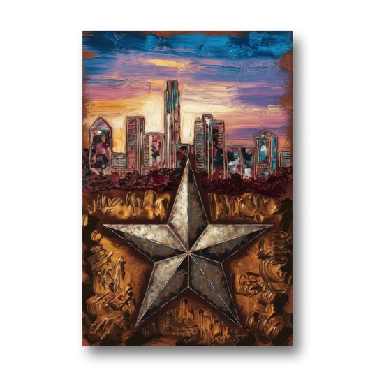 Austin Texas Stars - Canvas Wall Art - Front
