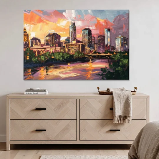 Austin Urban Charm - Canvas Wall Art - Coffee Table - 60x40
