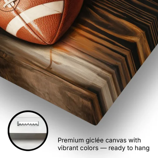 Austin UT Football Energy - Canvas Wall Art - Gallery Wrap Corner