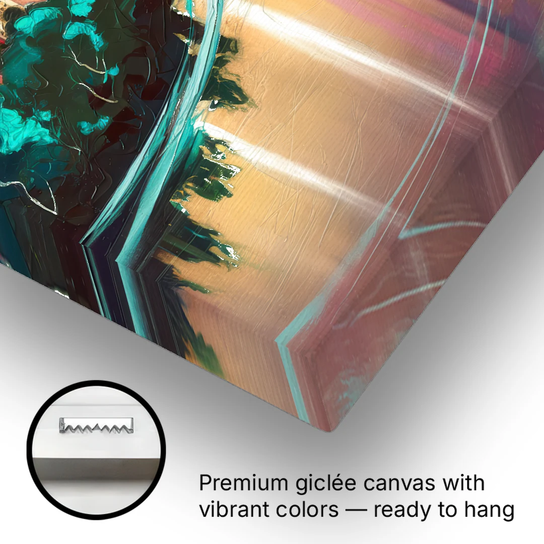 Austin Vibrant Skyline - Canvas Wall Art - Gallery Wrap Corner