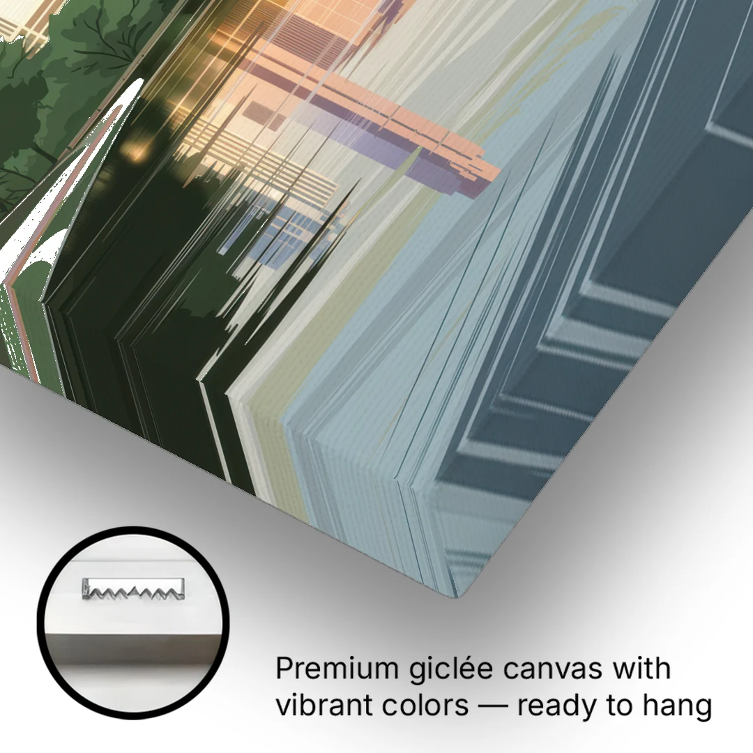 Austin Zilker Park Views - Canvas Wall Art - Gallery Wrap Corner