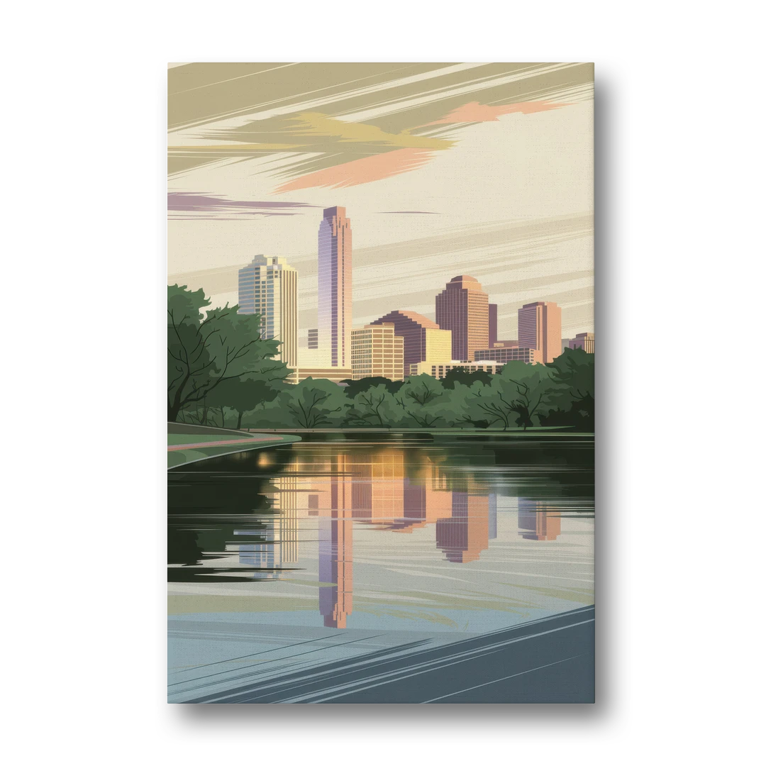 Austin Zilker Park Views - Canvas Wall Art - Front