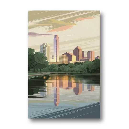 Austin Zilker Park Views - Canvas Wall Art - Front