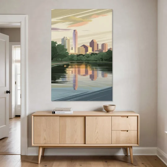 Austin Zilker Park Views - Canvas Wall Art - Coffee Table - 40x60