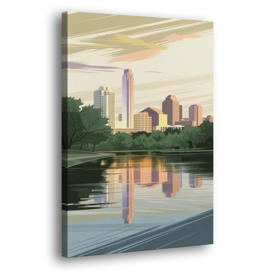Austin Zilker Park Views - Canvas Wall Art - Side