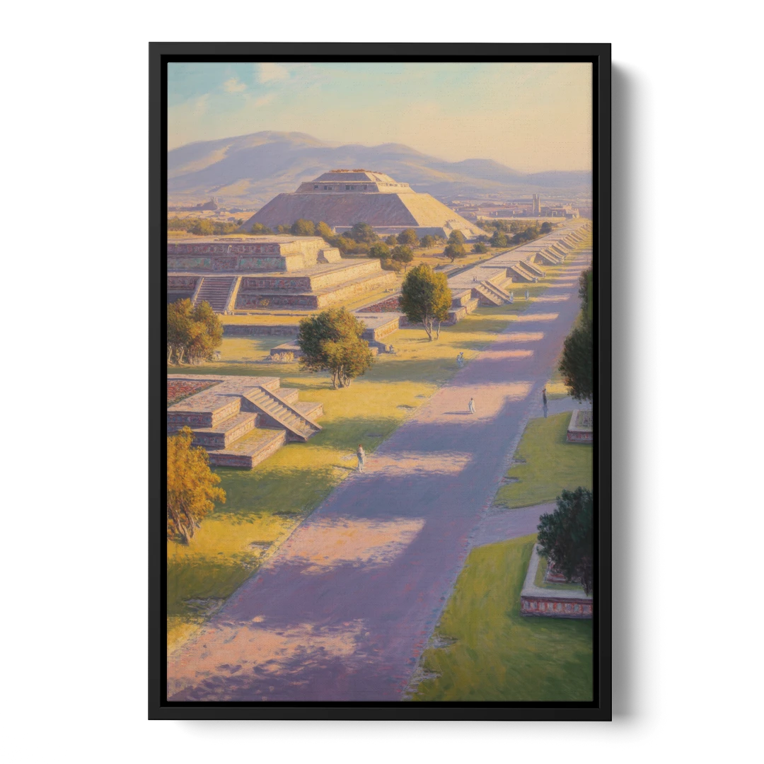 Avenue of the Dead - Black Framed Canvas Wall Art - Front