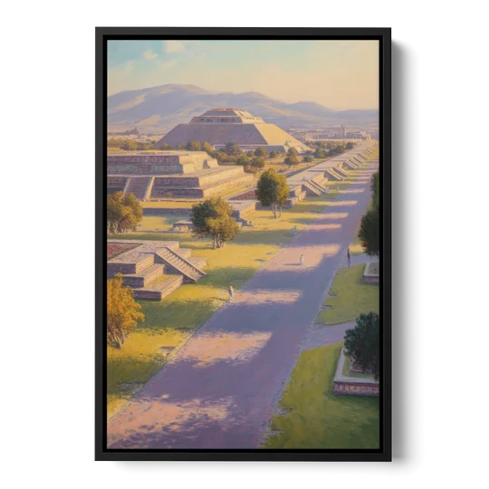 Avenue of the Dead - Black Framed Canvas Wall Art - Front