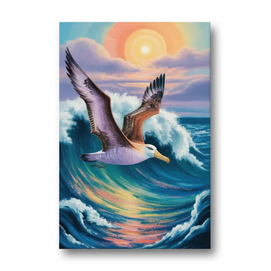 Awe-Inspiring Albatross Ascend - Canvas Wall Art - Front
