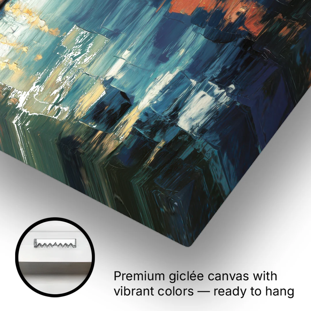 Baltimore Harbor Nightscape - Canvas Wall Art - Gallery Wrap Corner