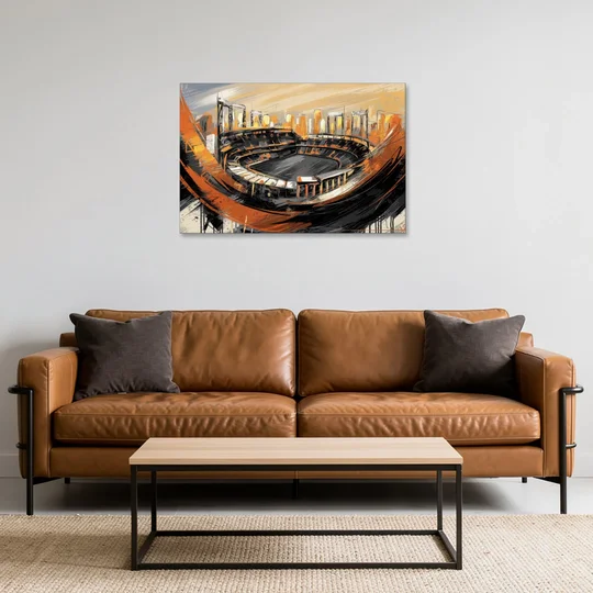 Baltimore Orioles Team Spirit - Canvas Wall Art - Sofa - 36x24