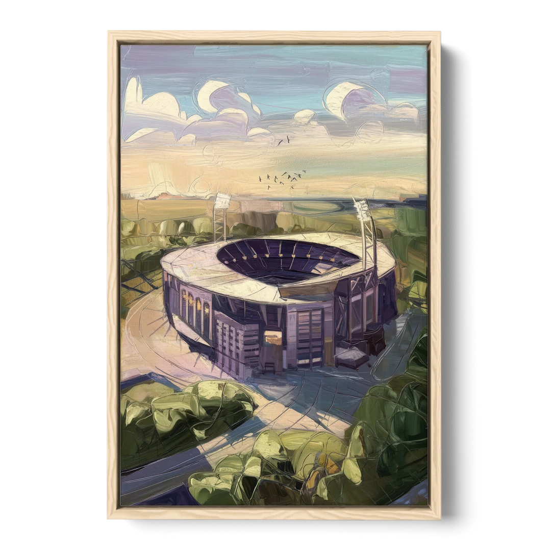 Baltimore Ravens Stadium View - Oak Framed Canvas Wall Art - Front