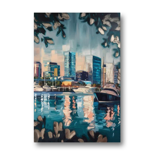 Baltimore Scenic Harbor Views - Canvas Wall Art - Front