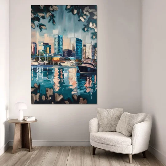 Baltimore Scenic Harbor Views - Canvas Wall Art - Sofa - 40x60