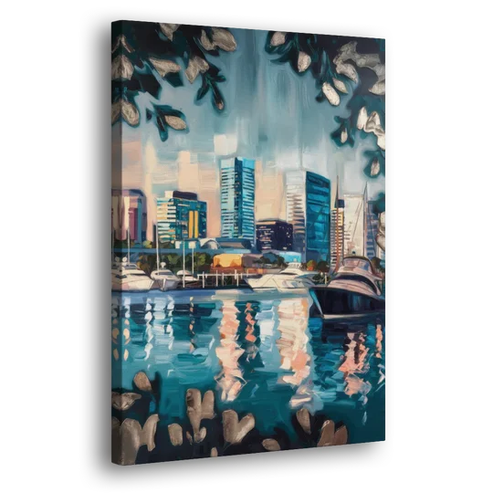 Baltimore Scenic Harbor Views - Canvas Wall Art - Side