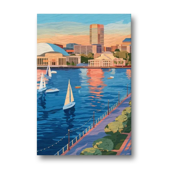 Baltimore Waterfront Charm - Canvas Wall Art - Front
