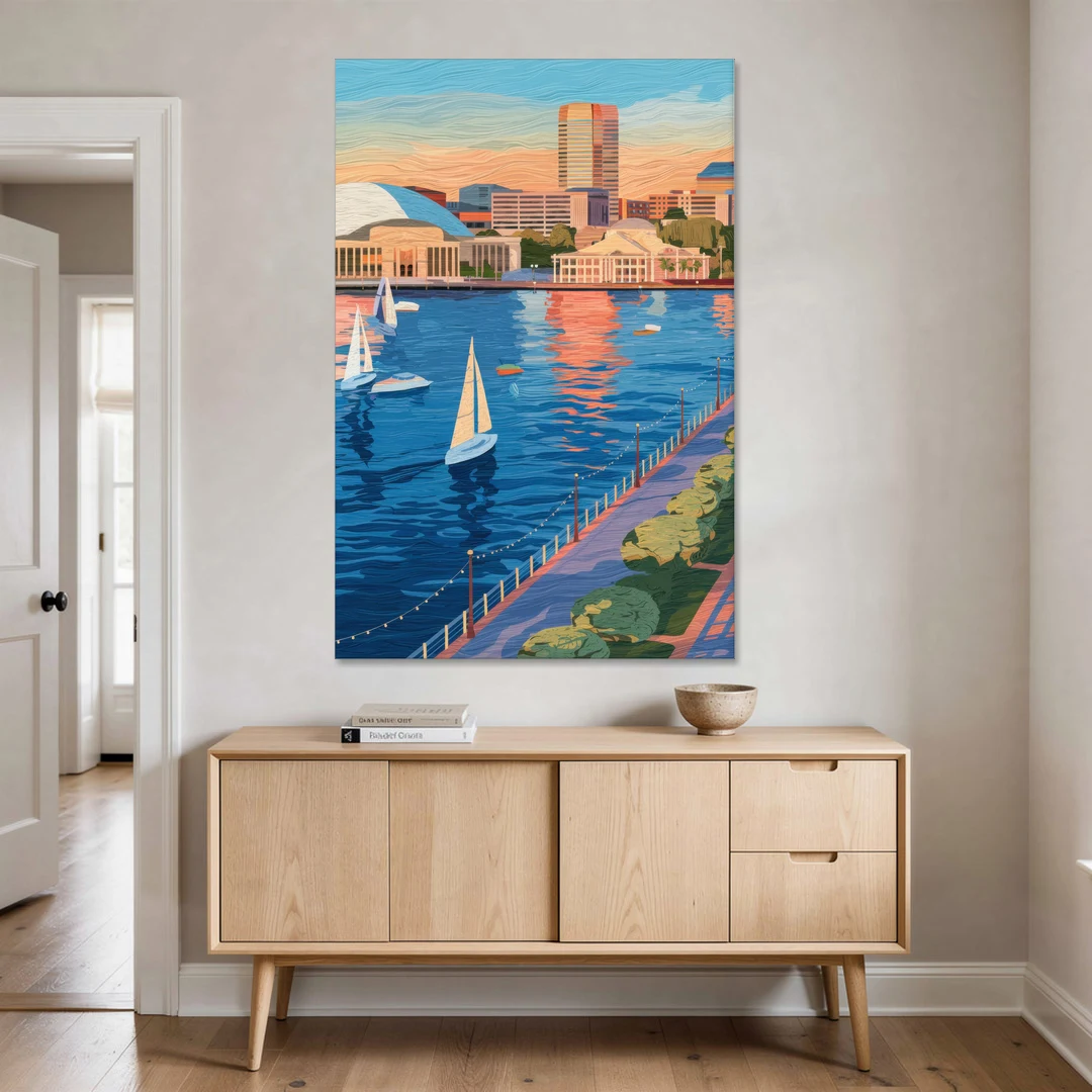 Baltimore Waterfront Charm - Canvas Wall Art - Coffee Table - 40x60