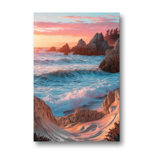 Bandon Beach Waves - Canvas Wall Art - Front