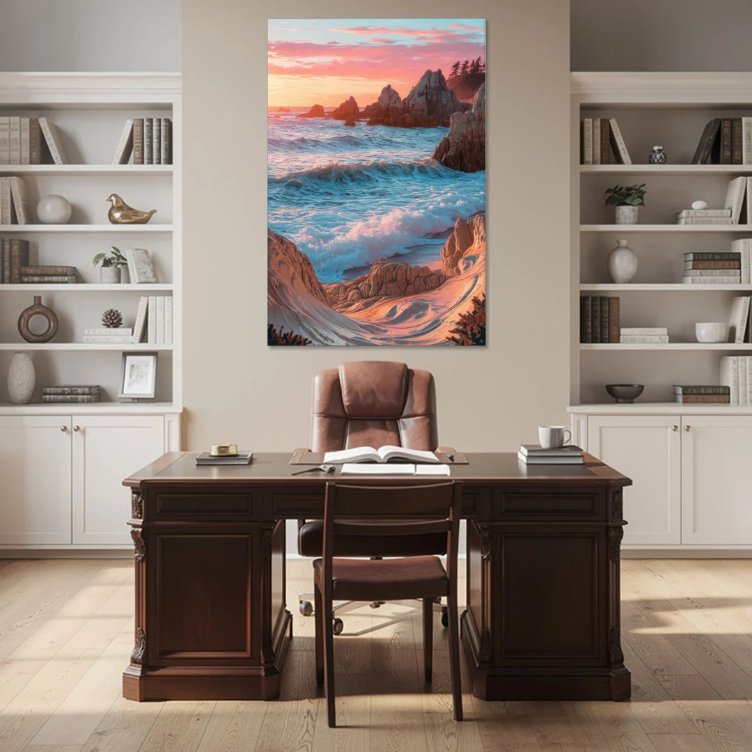 Bandon Beach Waves - Canvas Wall Art - Office - 40x60