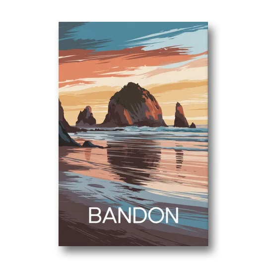 Bandon Coastal Sunset - Canvas Wall Art - Front
