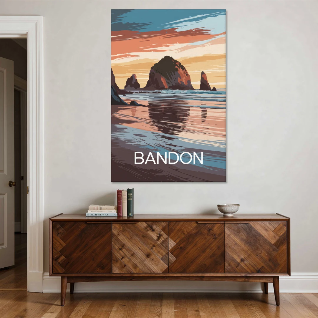 Bandon Coastal Sunset - Canvas Wall Art - Coffee Table - 40x60