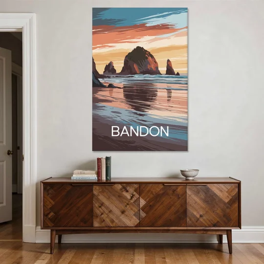 Bandon Coastal Sunset - Canvas Wall Art - Coffee Table - 40x60
