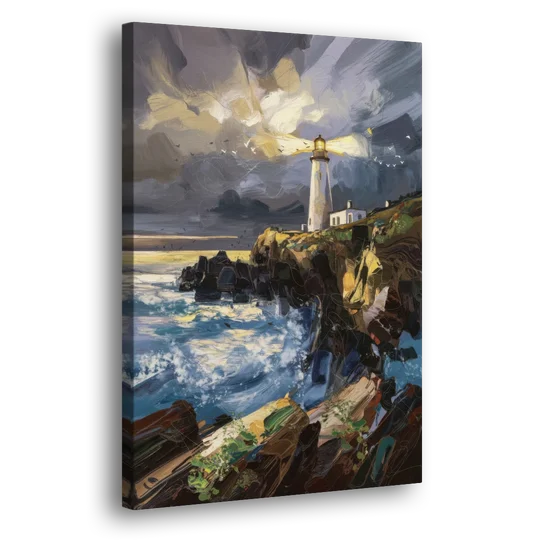 Bandon Lighthouse View - Canvas Wall Art - Side