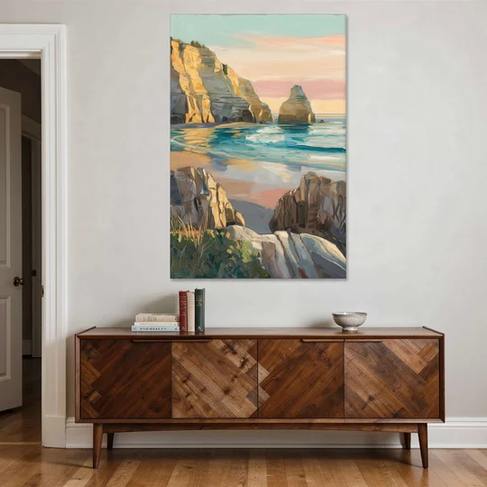 Bandon Ocean Cliffs - Canvas Wall Art - Coffee Table - 40x60